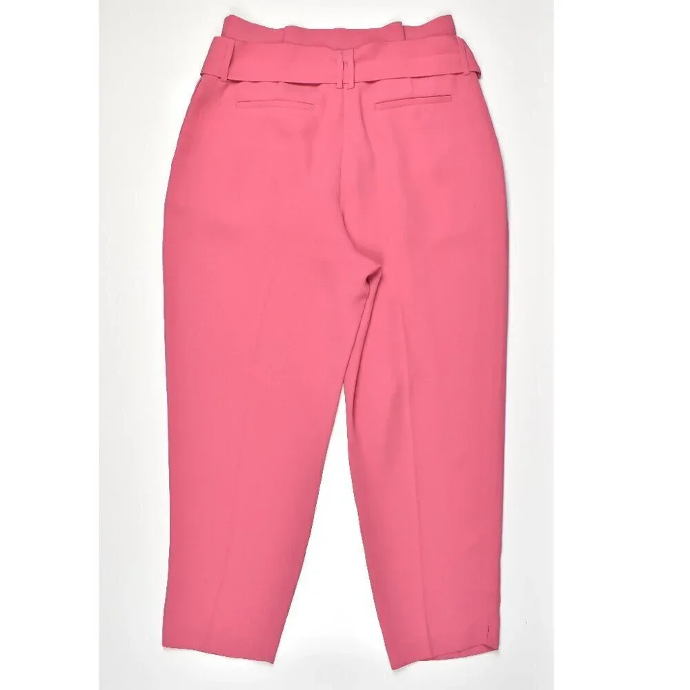Boden Melina Paperbag Tie Waist Poppy Pants - 8 - Picture 2 of 6
